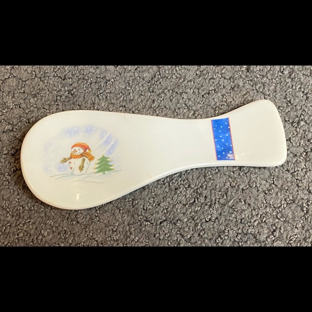 Royal Norfolk Snowman Spoon Rest White Winter